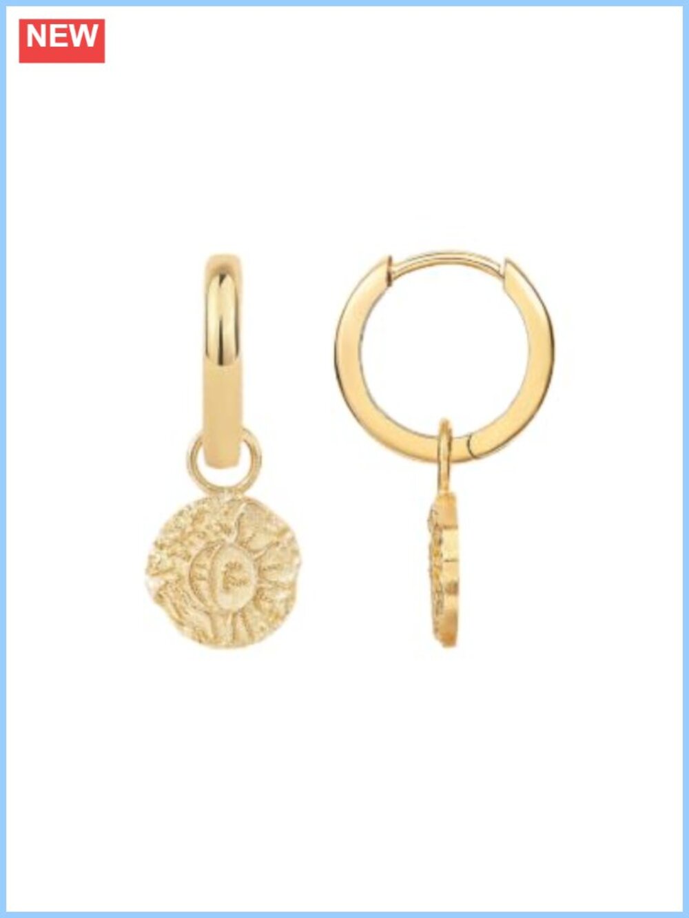 14K Gold Plated Dainty Drop Dangle Huggie Hoop Earrings